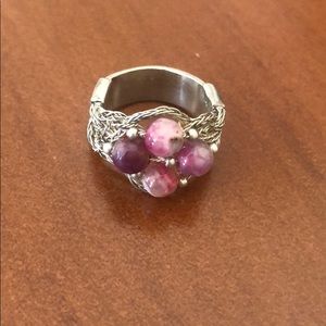 Hand-made Crystal Woven Ring